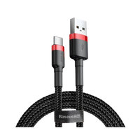 Baseus Cafule USB-A/C kábel 3A 0,5m čierny (CATKLF-A91)