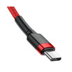 Baseus Cafule USB-C/C kábel PD 2.0 QC 3.0 60W 1m červený (CATKLF-G09)