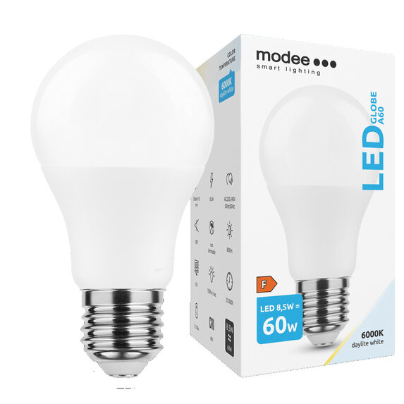 Modee Lighting LED žiarovka E27 8,5W 6000K A60 (60W)