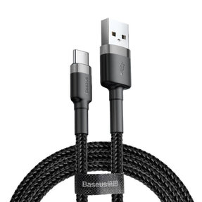 Baseus Cafule USB-A/C kábel 2A 3m čierny (CATKLF-UG1)