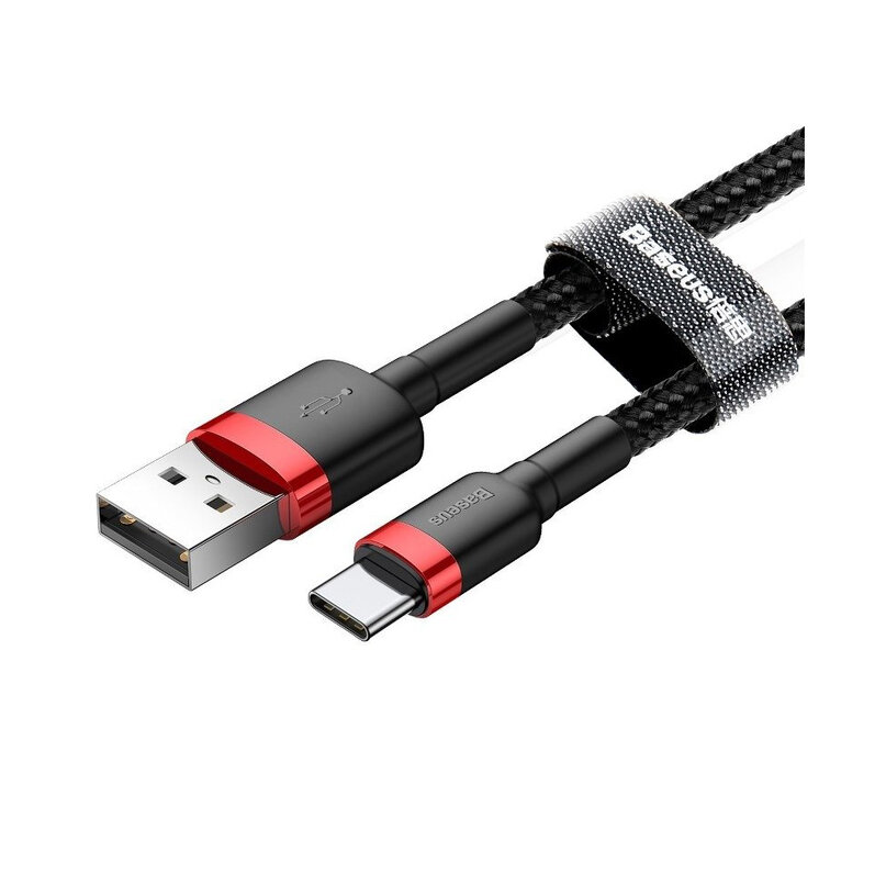 Baseus Cafule USB-A/C kábel 3A 0,5m čierny (CATKLF-A91)