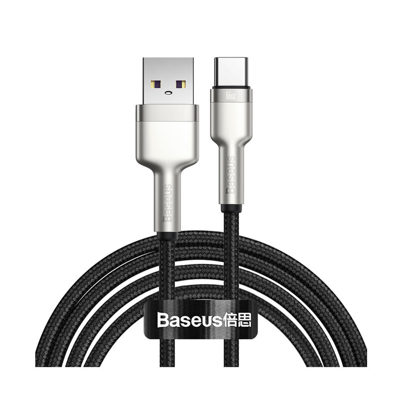 Baseus Cafule USB-A/C kábel 66W 2m čierny (CAKF000201)