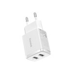 Baseus nabíjačka mobilných zariadení 2xUSB 10,5W biela