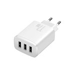 Baseus nabíjačka mobilných zariadení 3xUSB 17W biela