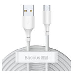 Baseus Wisdom USB-A/C kábel 1,5m 5A 2ks