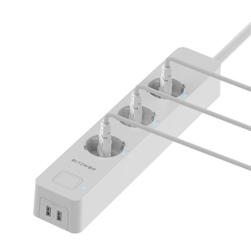 BlitzWolf BW-SHP9 smart predlžovačka 3x220V + 2xUSB