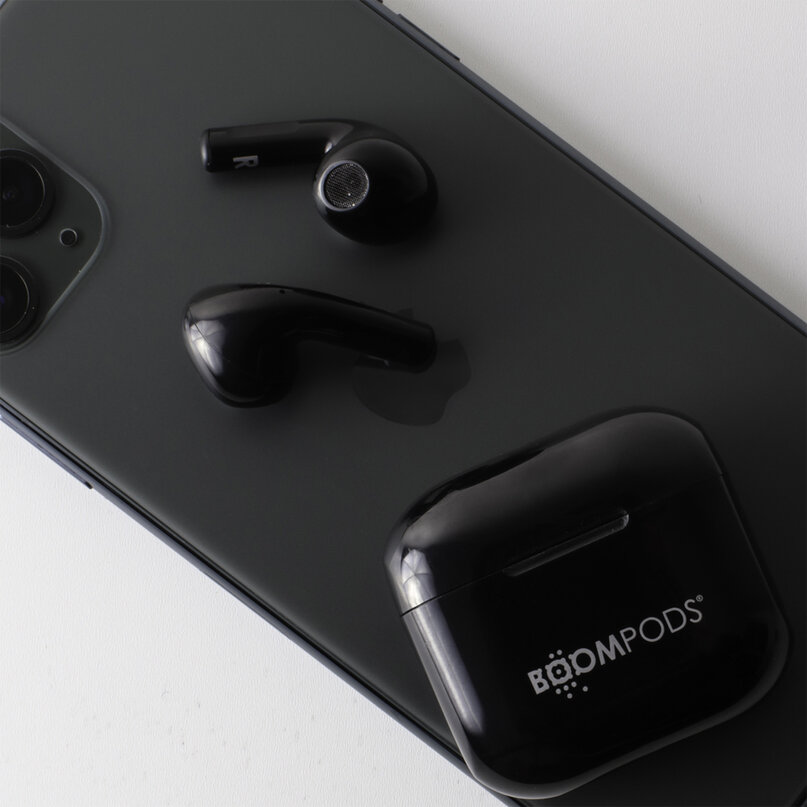 BOOMPODS bassline COMPACT bezdrôtové slúchadlá čierne