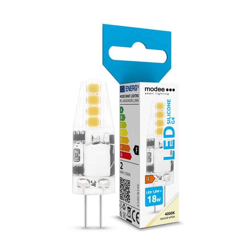 Modee Lighting LED žiarovka G4 silicon 12V AC/DC 1,8W 4000K