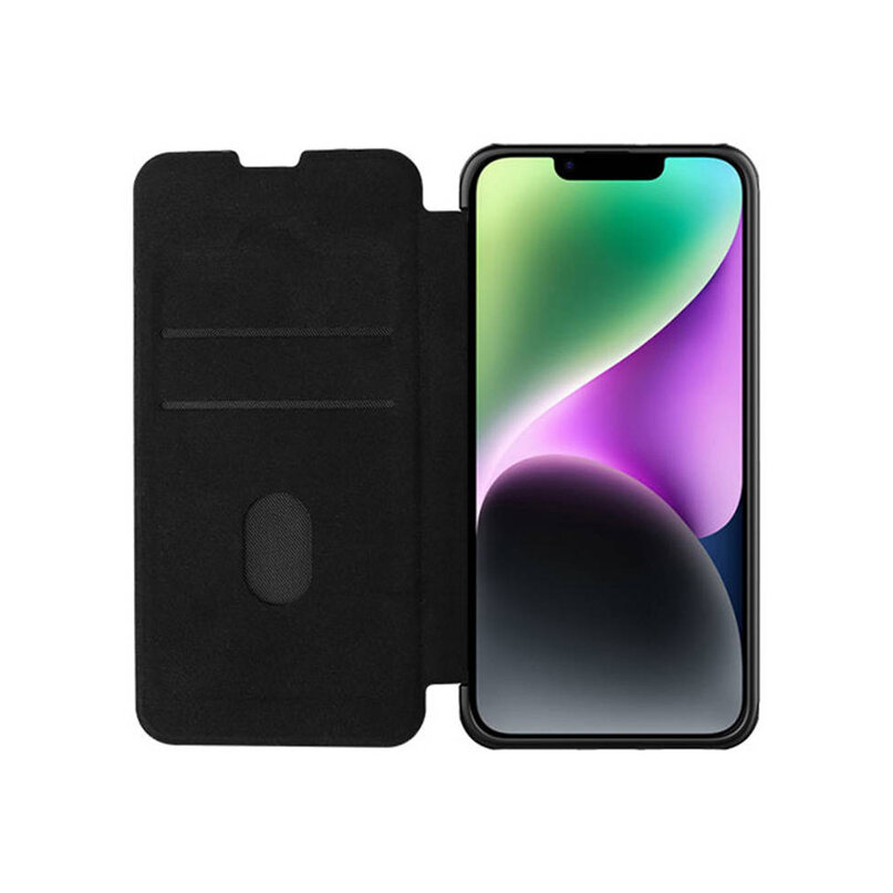 Ochranný kryt Nillkin Qin Leather Pro pre iPhone 14 PLUS čierny