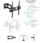 Superior držiak na TV 32-55“ Full Motion Extra Slim