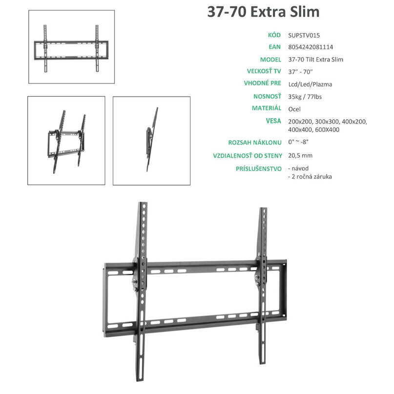 Superior držiak na TV 37-70“ Tilt Extra Slim