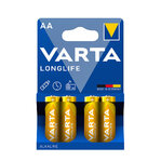 VARTA LONG LIFE alkalické batérie 4ks AA