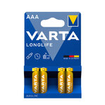 VARTA LONG LIFE alkalické batérie 4ks AAA