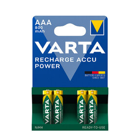 VARTA nabíjateľné batérie 800mAh 4ks AAA